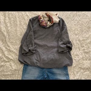 Ladies 3/4 sleeves bouffant top